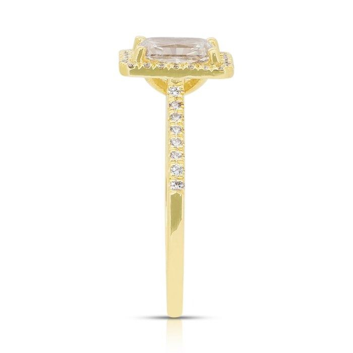 Luminous 1.22ct Diamonds Ring in 14k Yellow Gold - GIA Certified