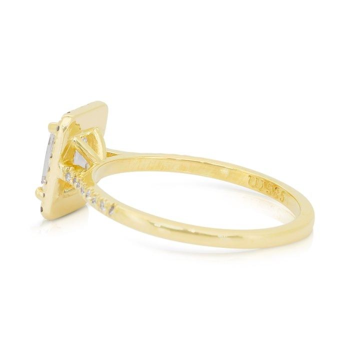 Luminous 1.22ct Diamonds Ring in 14k Yellow Gold - GIA Certified