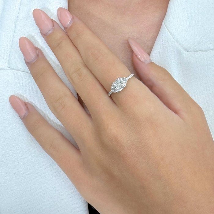 Luminous 1.36ct Diamonds 3-Stone Ring in 18k White Gold - GIA Certified