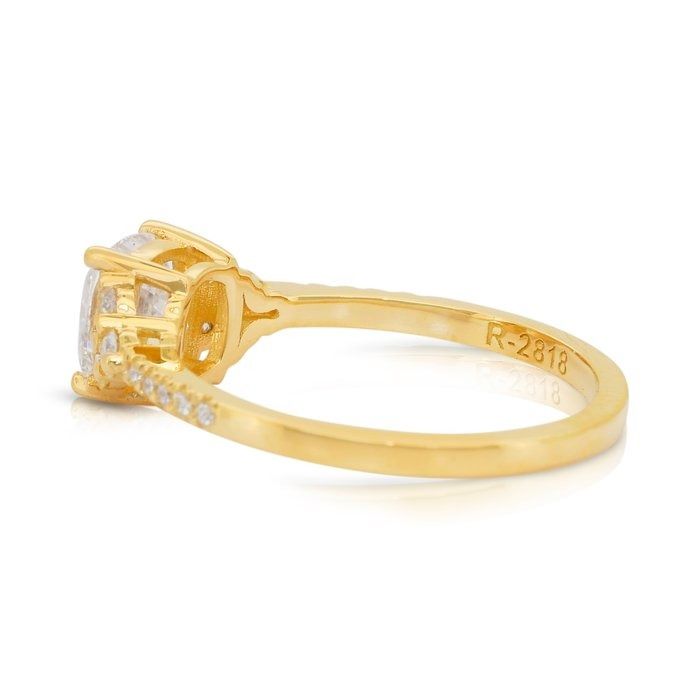 Luminous 1.50ct Diamonds Ring in 18k Yellow Gold - IGI Certified