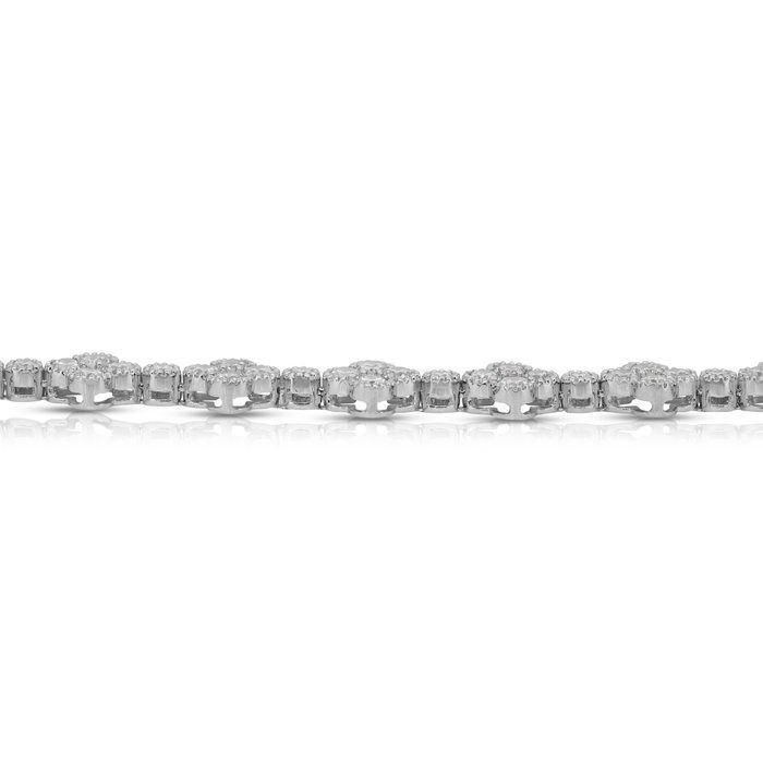 Luminous 2.46ct Diamonds Bracelet in 18k White Gold - IGI Certified