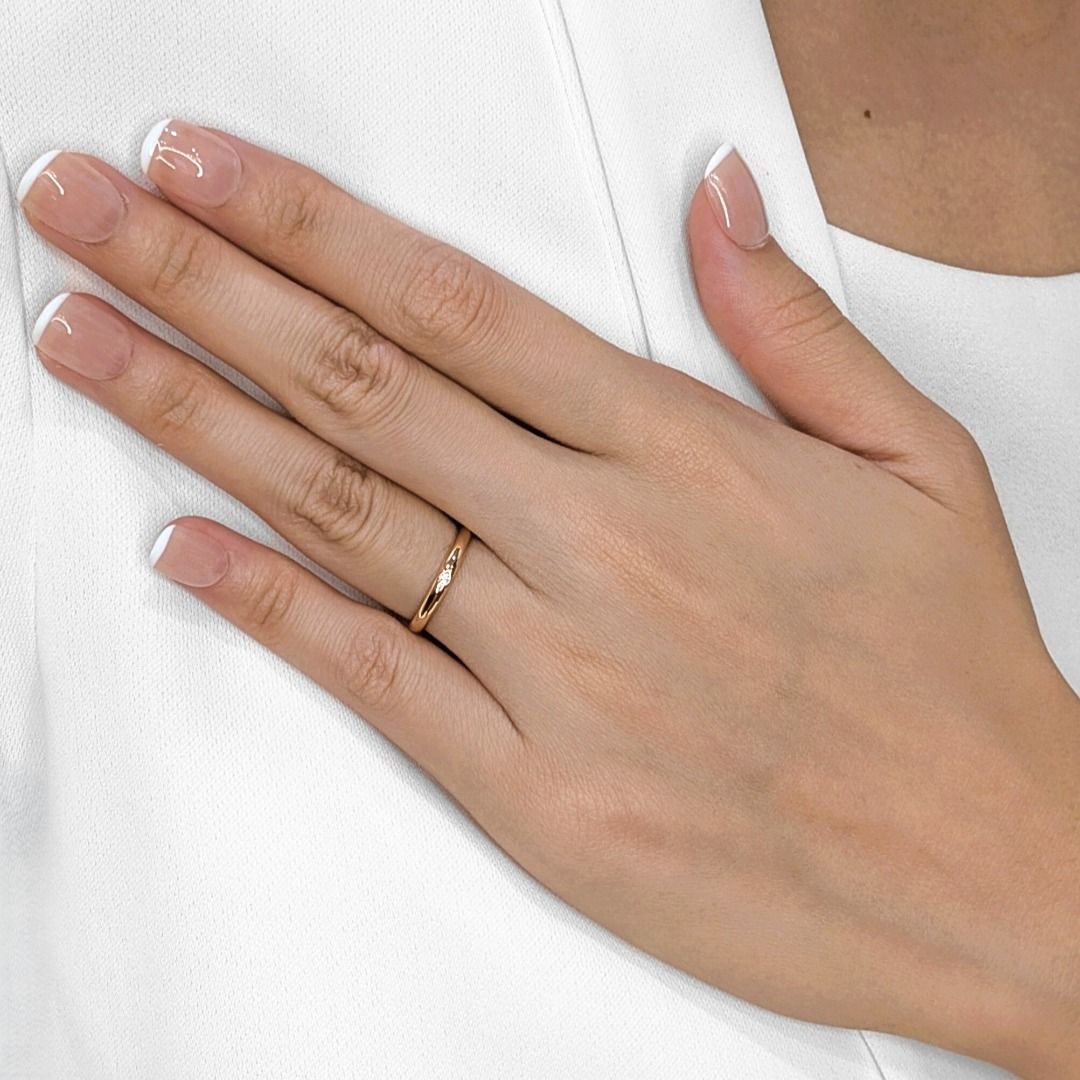 Luxurious 0.02ct Cartier Diamond Ring in 18K Yellow Gold (with Certificate)