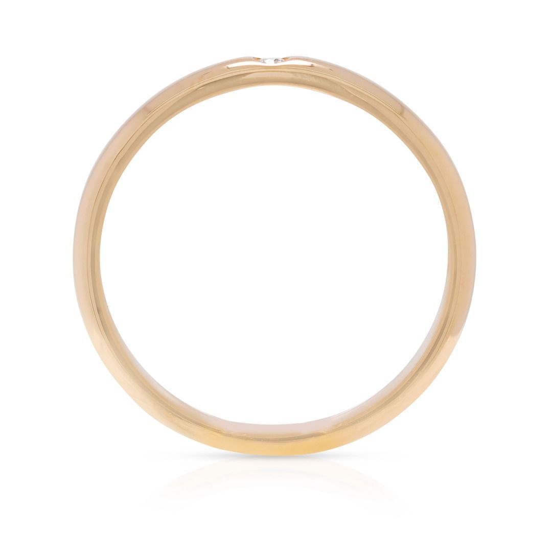 Luxurious 0.02ct Cartier Diamond Ring in 18K Yellow Gold (with Certificate)