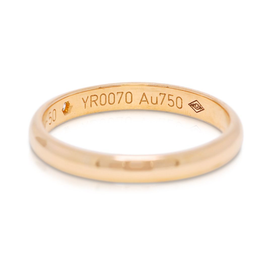 Luxurious 0.02ct Cartier Diamond Ring in 18K Yellow Gold (with Certificate)