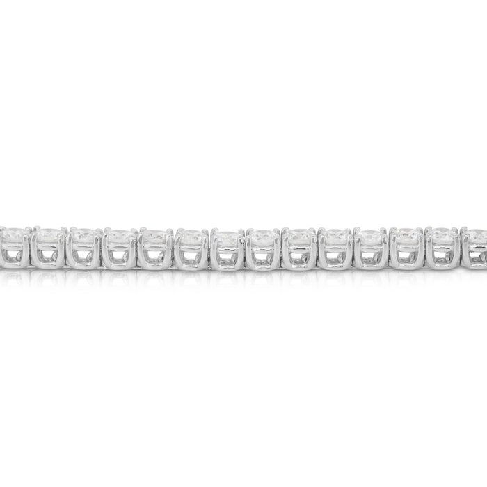 Luxurious 7.35ct Diamonds Tennis Bracelet in 18k White Gold - IGI Certified