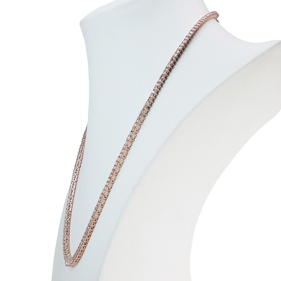 Luxurious 8.37ct. Round Brilliant Collar Diamond Necklace - IGI Certificate