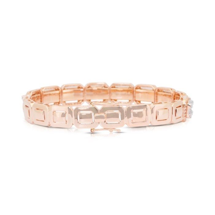 Magnificent 4.61ct Diamonds Bracelet in 18k Rose Gold - IGI Certified
