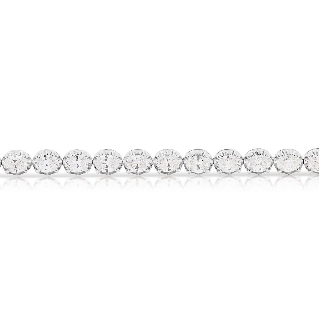 Magnificent 7ct Natural Diamond Bracelet in 18K White Gold