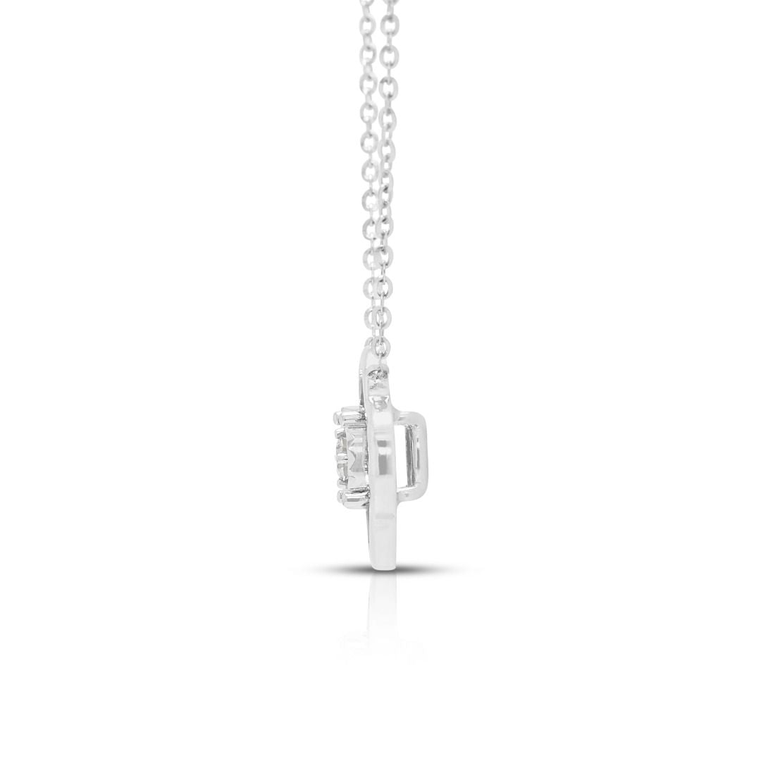 Minimalist 0.03ct Diamond Necklace in 18K White Gold