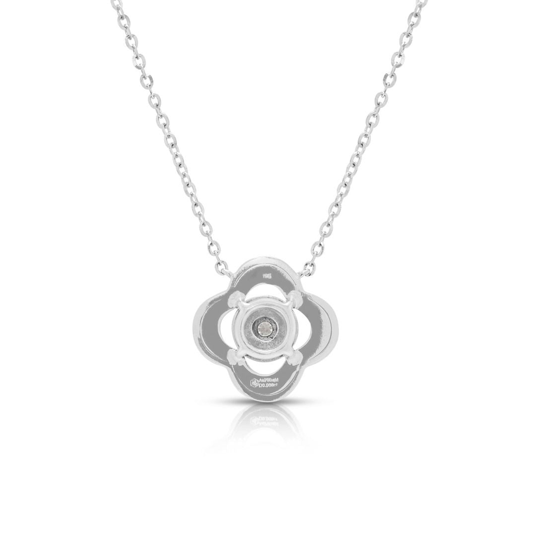 Minimalist 0.03ct Diamond Necklace in 18K White Gold