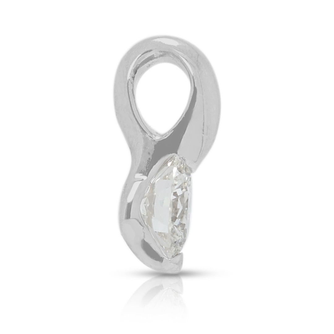 Minimalist 0.31ct Diamond Solitaire Pendant in Platinum