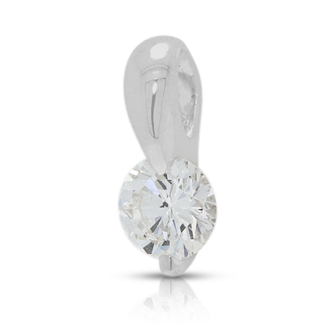 Minimalist 0.31ct Diamond Solitaire Pendant in Platinum