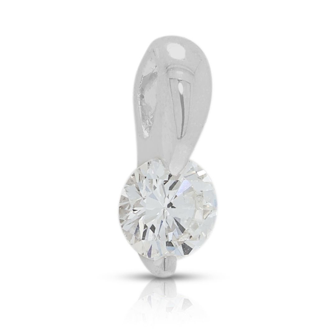 Minimalist 0.31ct Diamond Solitaire Pendant in Platinum
