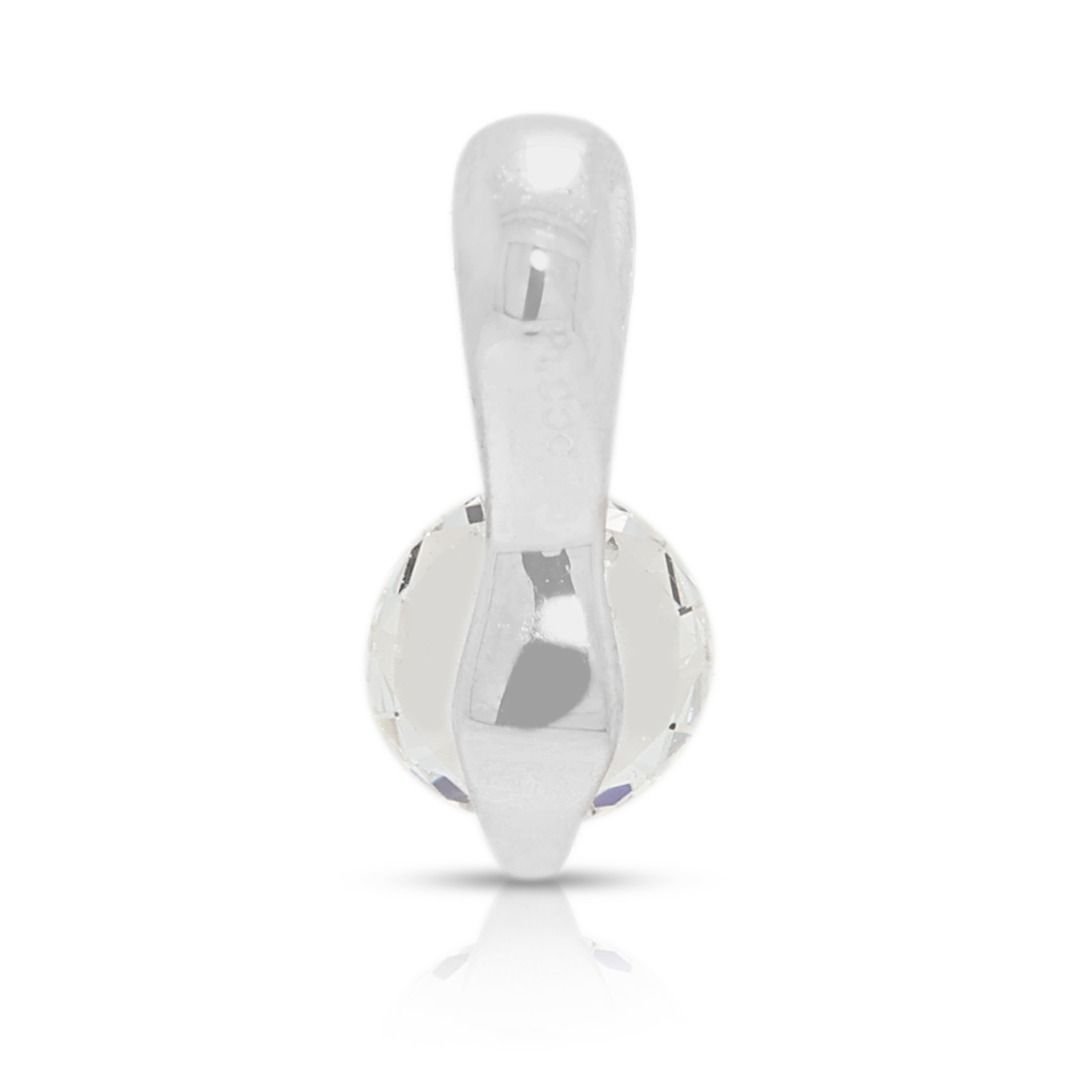 Minimalist 0.31ct Diamond Solitaire Pendant in Platinum