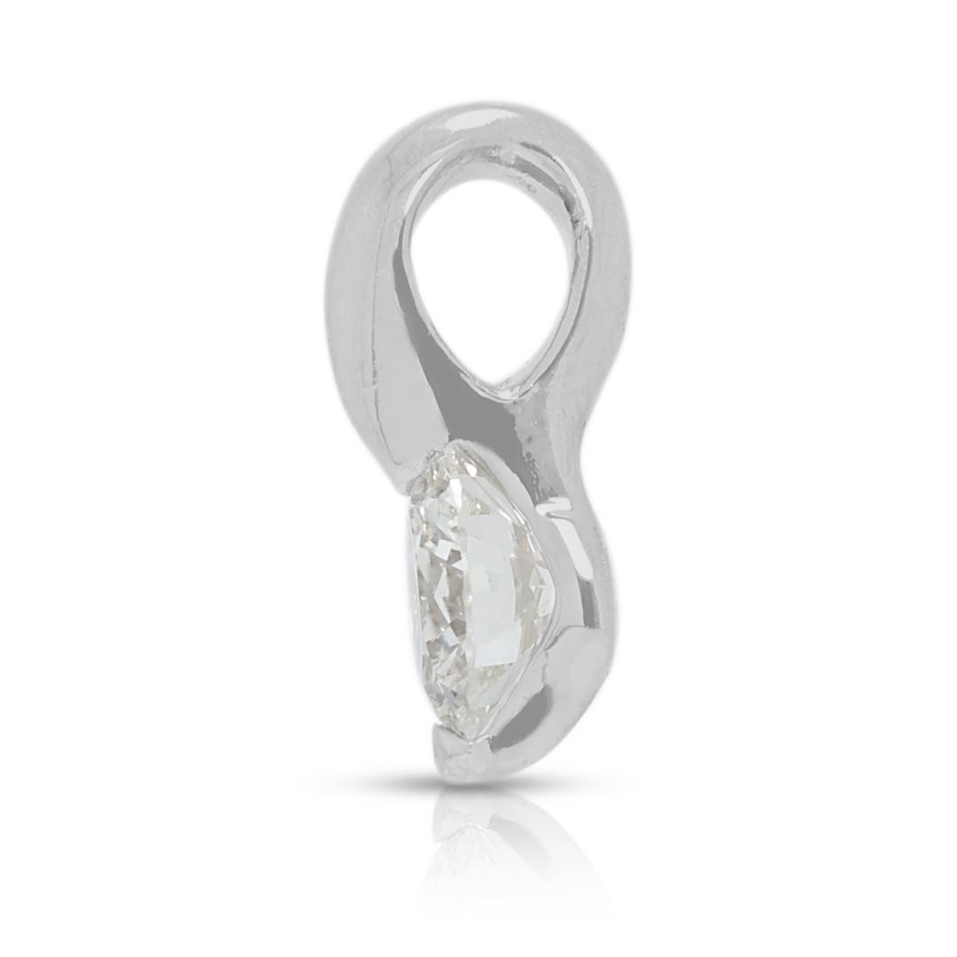 Minimalist 0.31ct Diamond Solitaire Pendant in Platinum