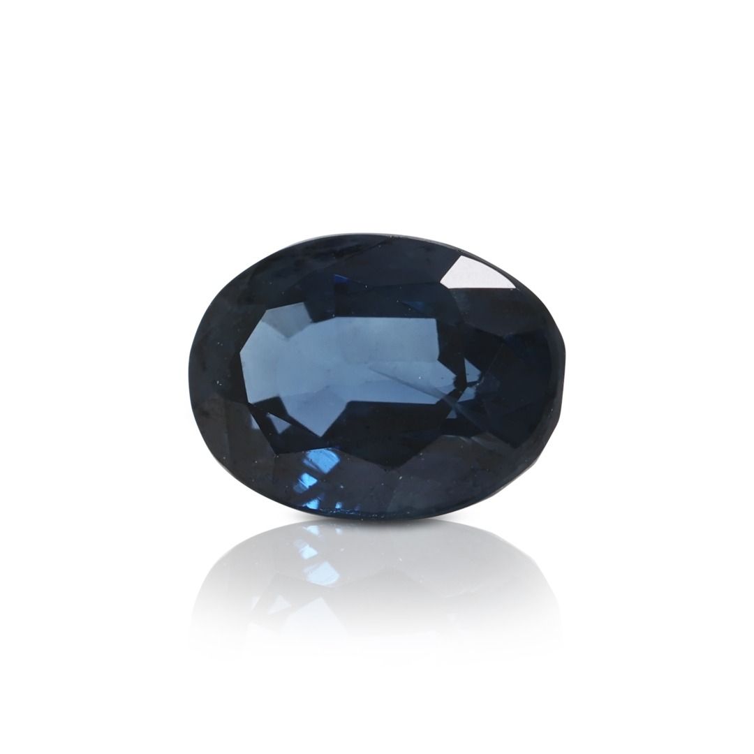 Mysterious 1.00ct Dark Blue Oval Sapphire Loose Gemstone