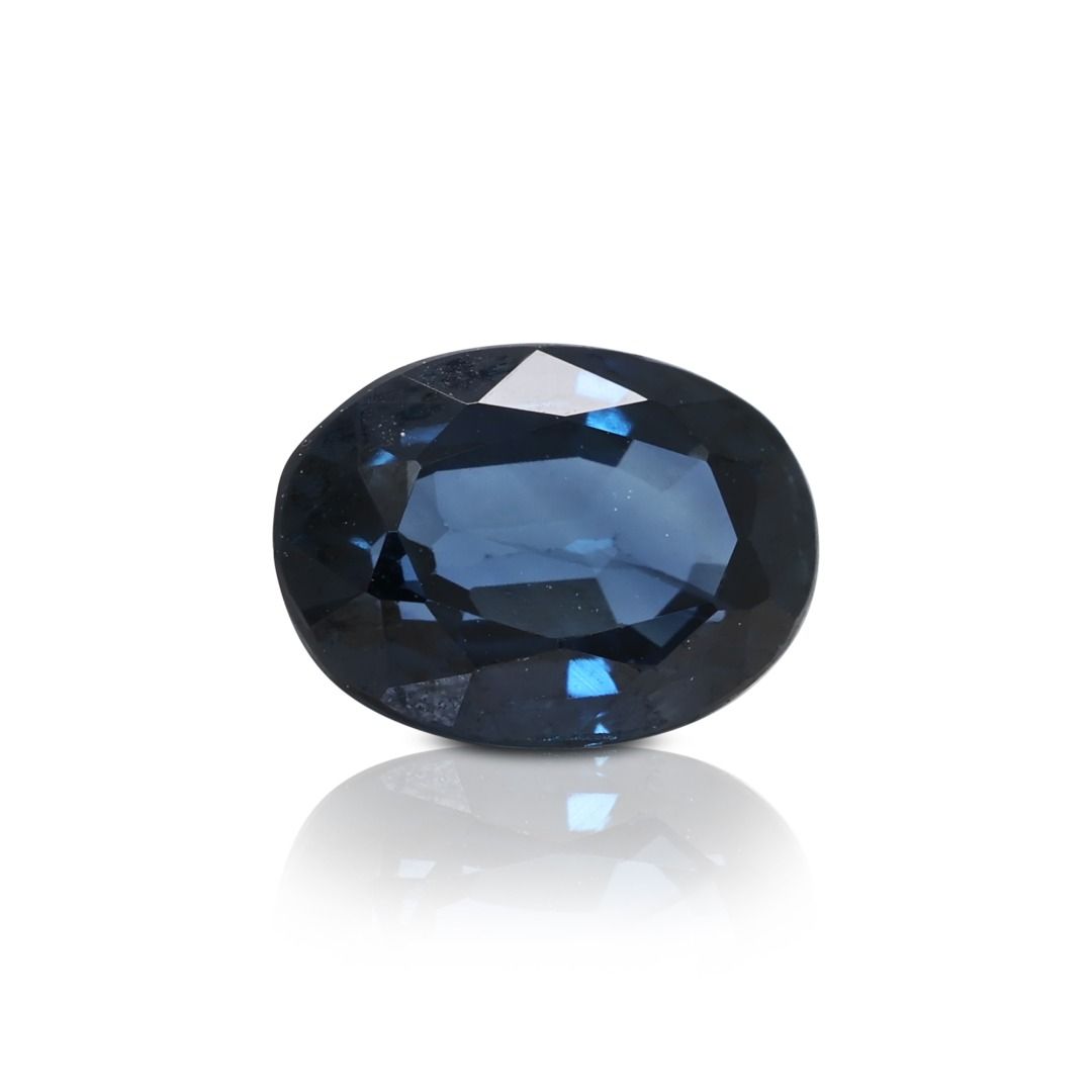 Mysterious 1.00ct Dark Blue Oval Sapphire Loose Gemstone