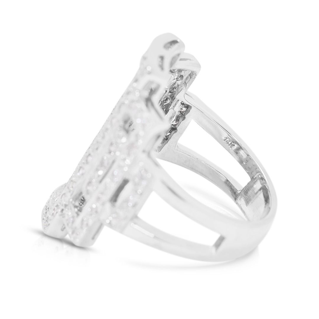 Power Sparkle 1.23ct Diamond Ring in 14K White Gold