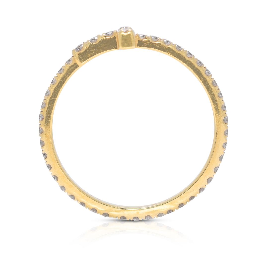 Prestigious 0.35ct Natural Diamonds Tiffany & Co. Ring in 18K Yellow Gold