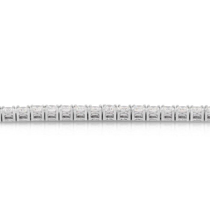 Radiant 5.60ct Diamonds Tennis Bracelet in 18k White Gold - IGI Certified