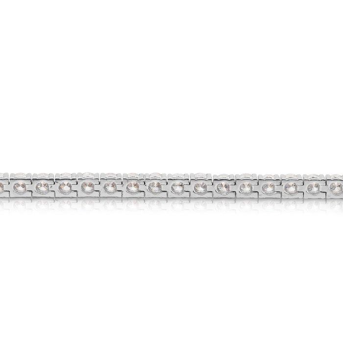 Radiant 5.60ct Diamonds Tennis Bracelet in 18k White Gold - IGI Certified