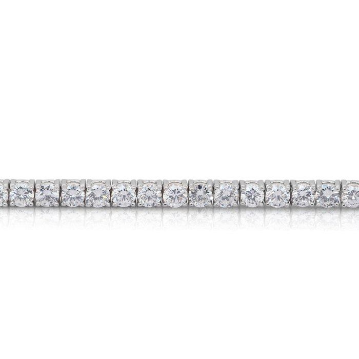 Radiant 5.60ct Diamonds Tennis Bracelet in 18k White Gold - IGI Certified