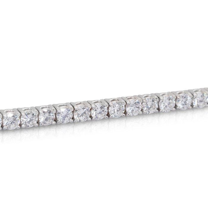 Radiant 5.60ct Diamonds Tennis Bracelet in 18k White Gold - IGI Certified
