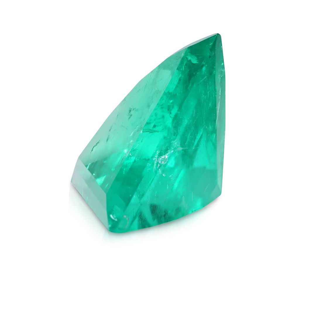 Rare 15.26ct Triangular-Cut Natural Emerald Stone