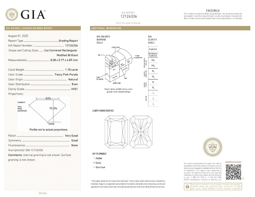 Seltener 2,69 Karat Ring mit pink-lila & weißen Diamanten in 18 Karat zweifarbigem Gold (Neu) – GIA-zertifiziert