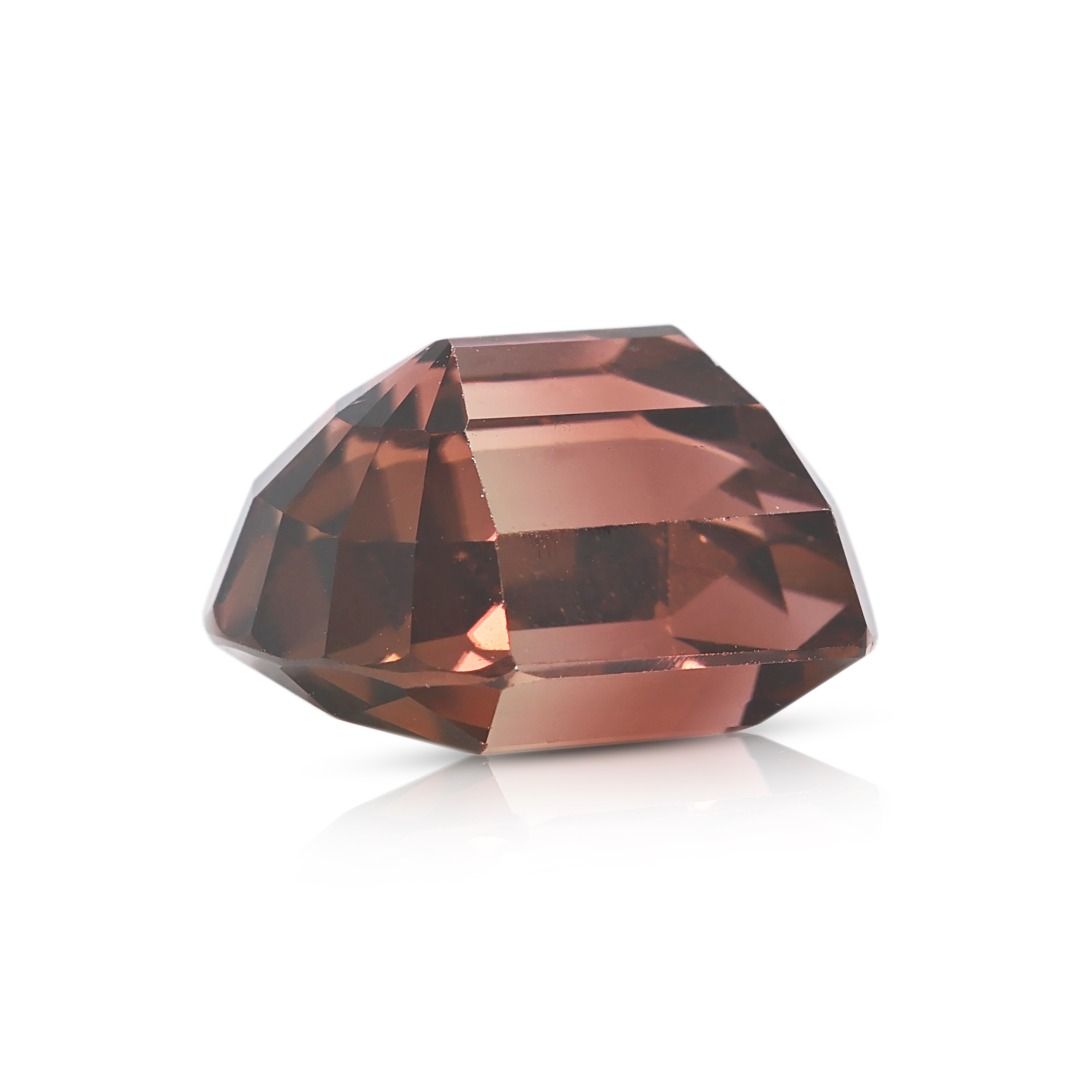 Rare 9.25ct Bi-Color Cushion Cut Natural Tourmaline Loose Gemstone with NGI Certificate