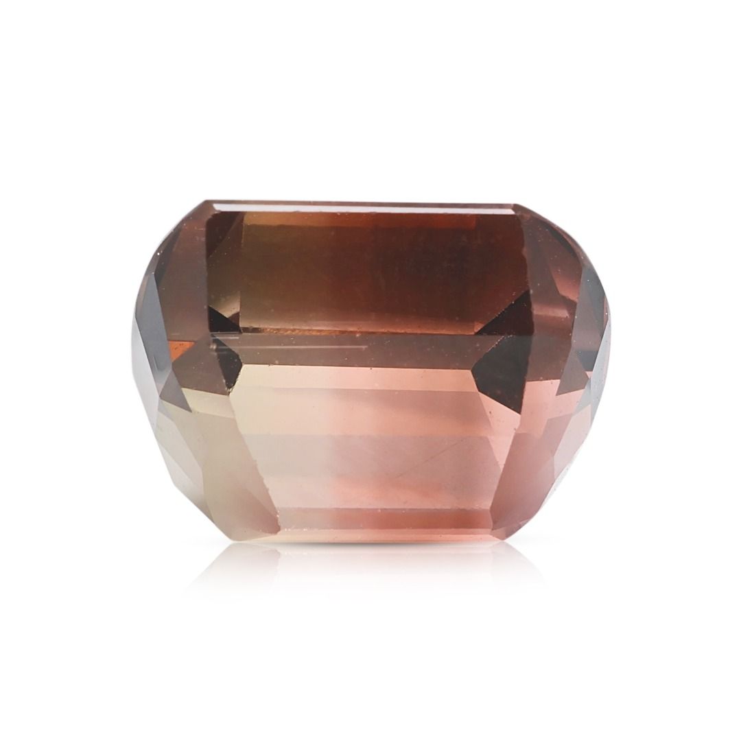Rare 9.25ct Bi-Color Cushion Cut Natural Tourmaline Loose Gemstone with NGI Certificate