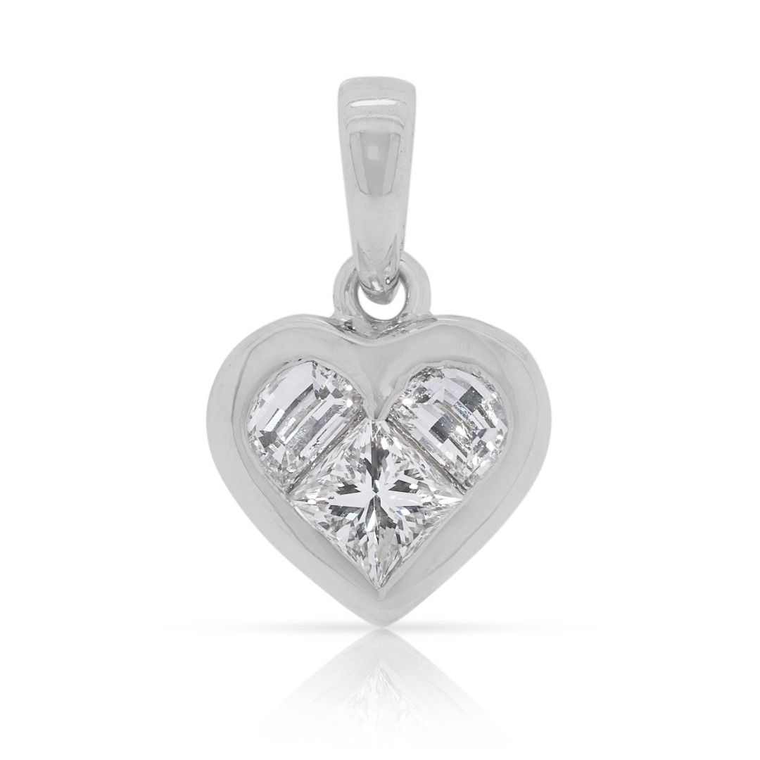 Refined 0.32ct Diamond Pendant in 18K White Gold