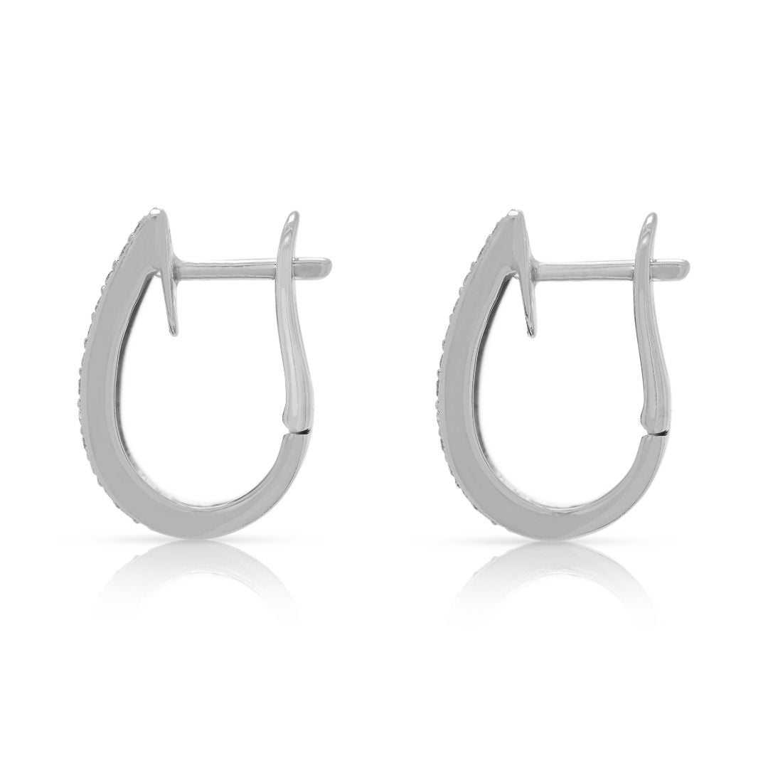 Sculptural 0.51ct Diamond Earrings in 18K White Gold