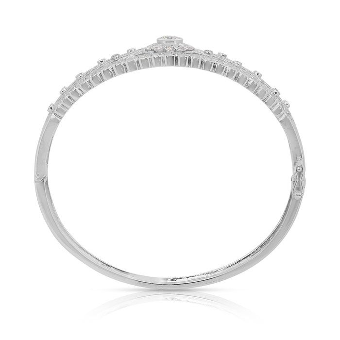 Sophisticated 1.50ct Diamonds Bangle in 18k White Gold - IGI Certified