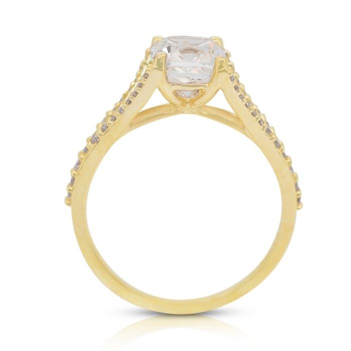 Sophisticated 1.96ct Diamonds Pave Ring in 18k Yellow Gold - IGI Certified