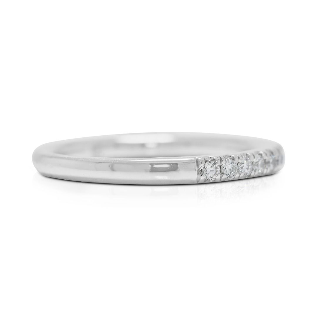 Sophisticated .28ct. Round Brilliant Half Eternity Diamond Ring