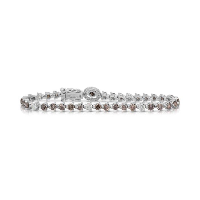 Sophisticated 6.25ct Diamonds Bracelet in 18k White Gold - IGI Certified