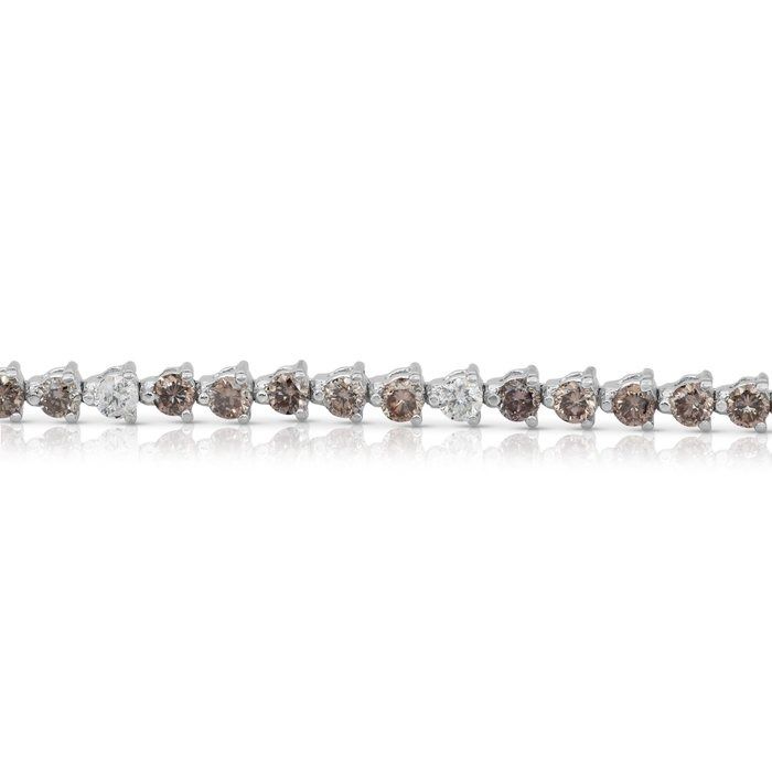 Sophisticated 6.25ct Diamonds Bracelet in 18k White Gold - IGI Certified
