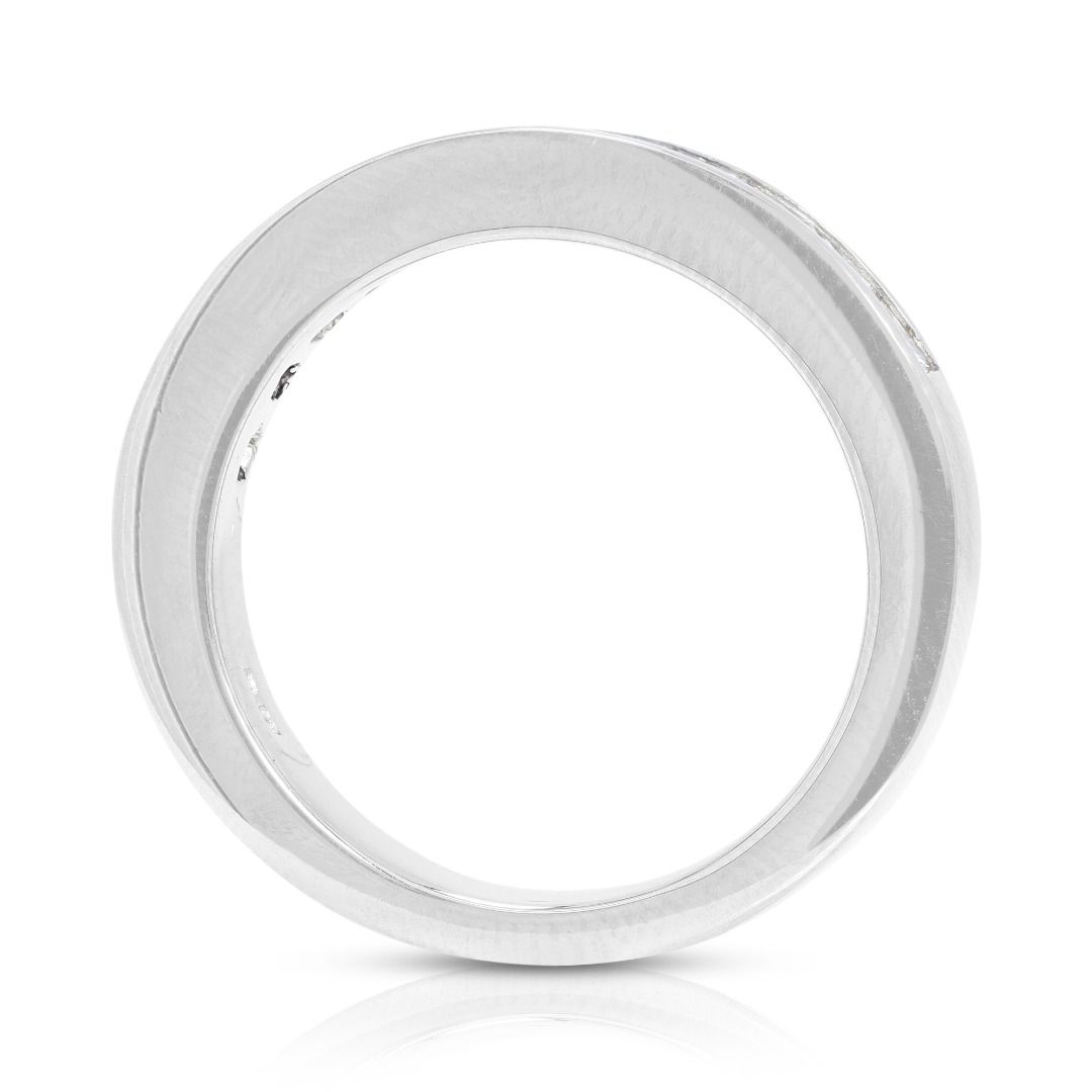 Sparkling 0.35ct Princess Cut Half Eternity Diamond Ring in Platinum