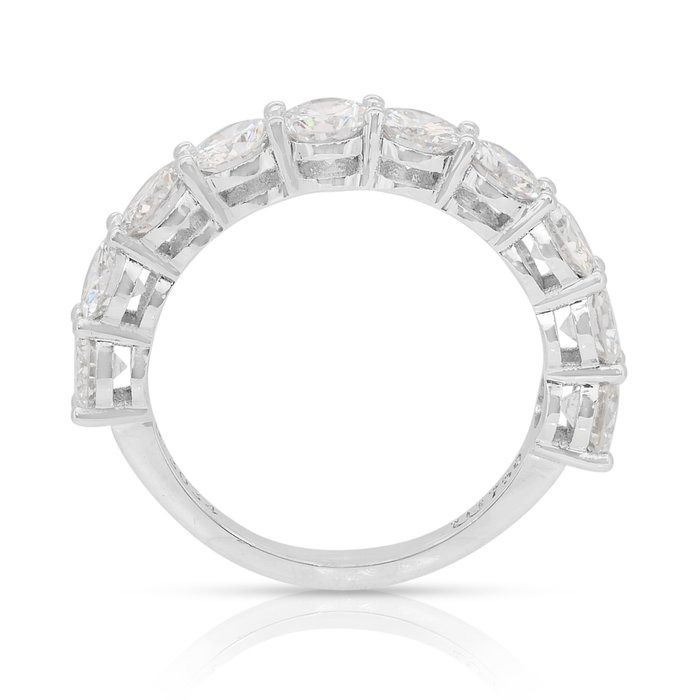 Sparkling 2.55ct Diamonds Half-Eternity Ring in 18k White Gold - IGI Certified