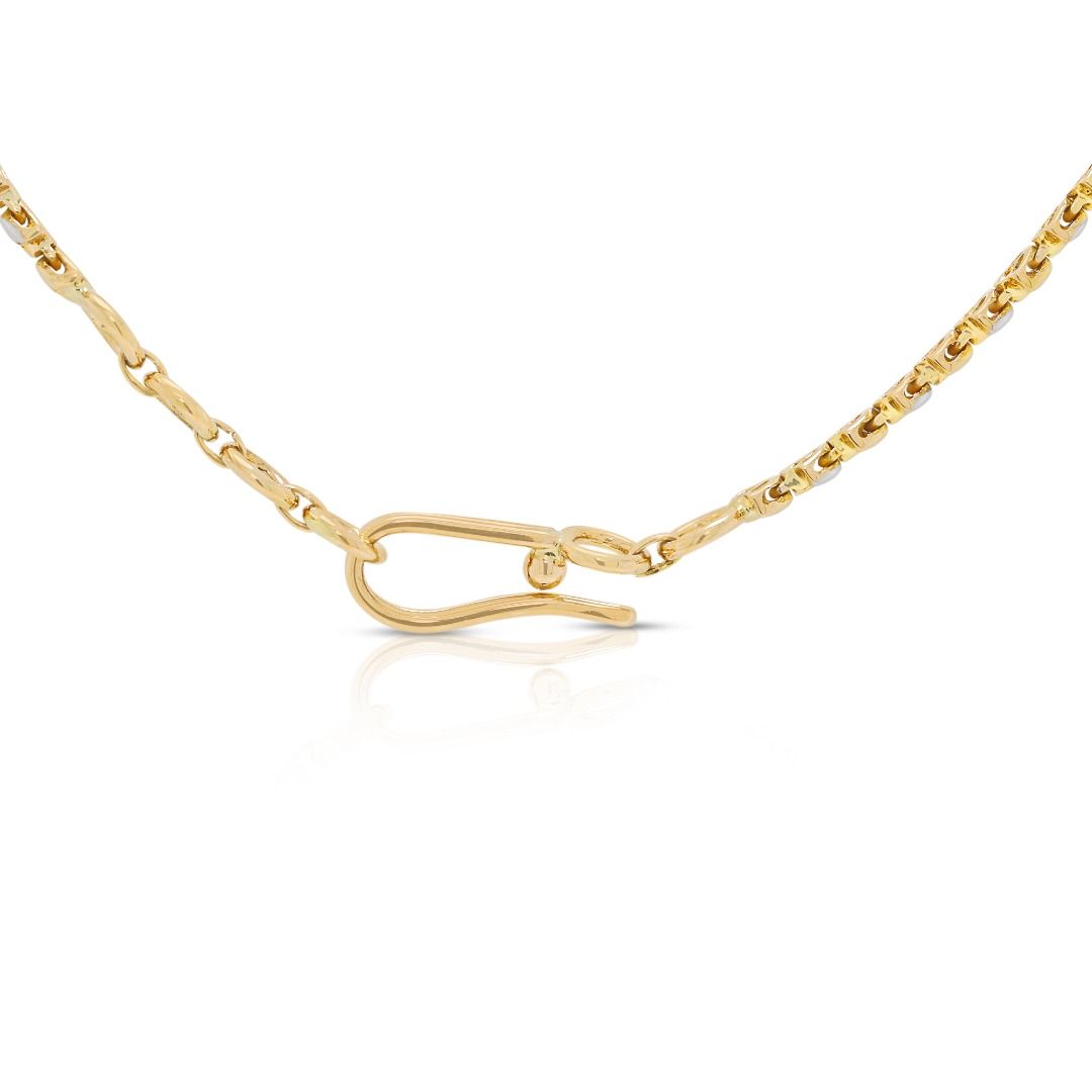 Statement 2.23ct Diamond Necklace in 18K Two-Toned Gold - IGI Certified