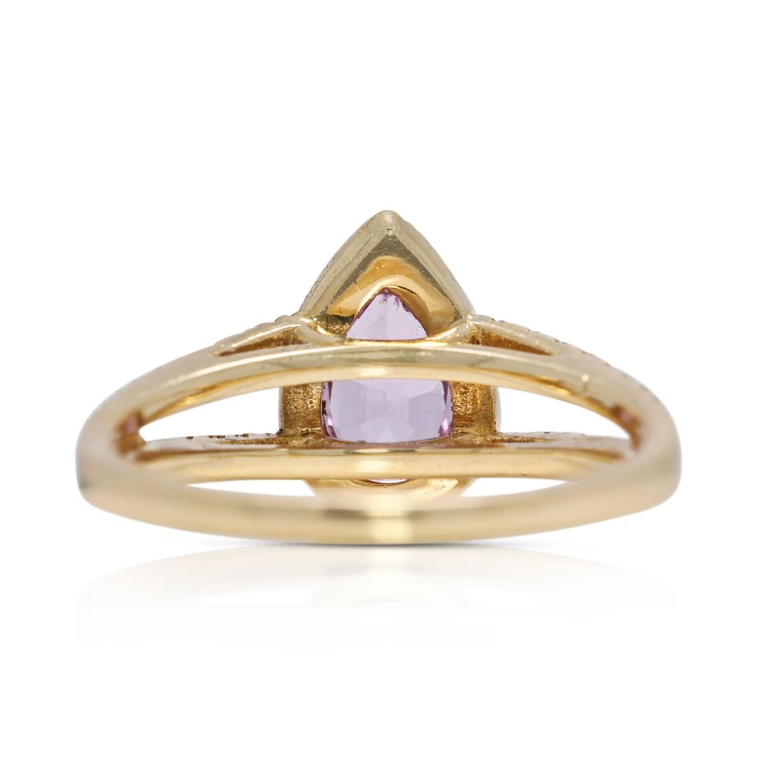 Stunning 0.38ct Pear-shaped Pave Diamond Ring