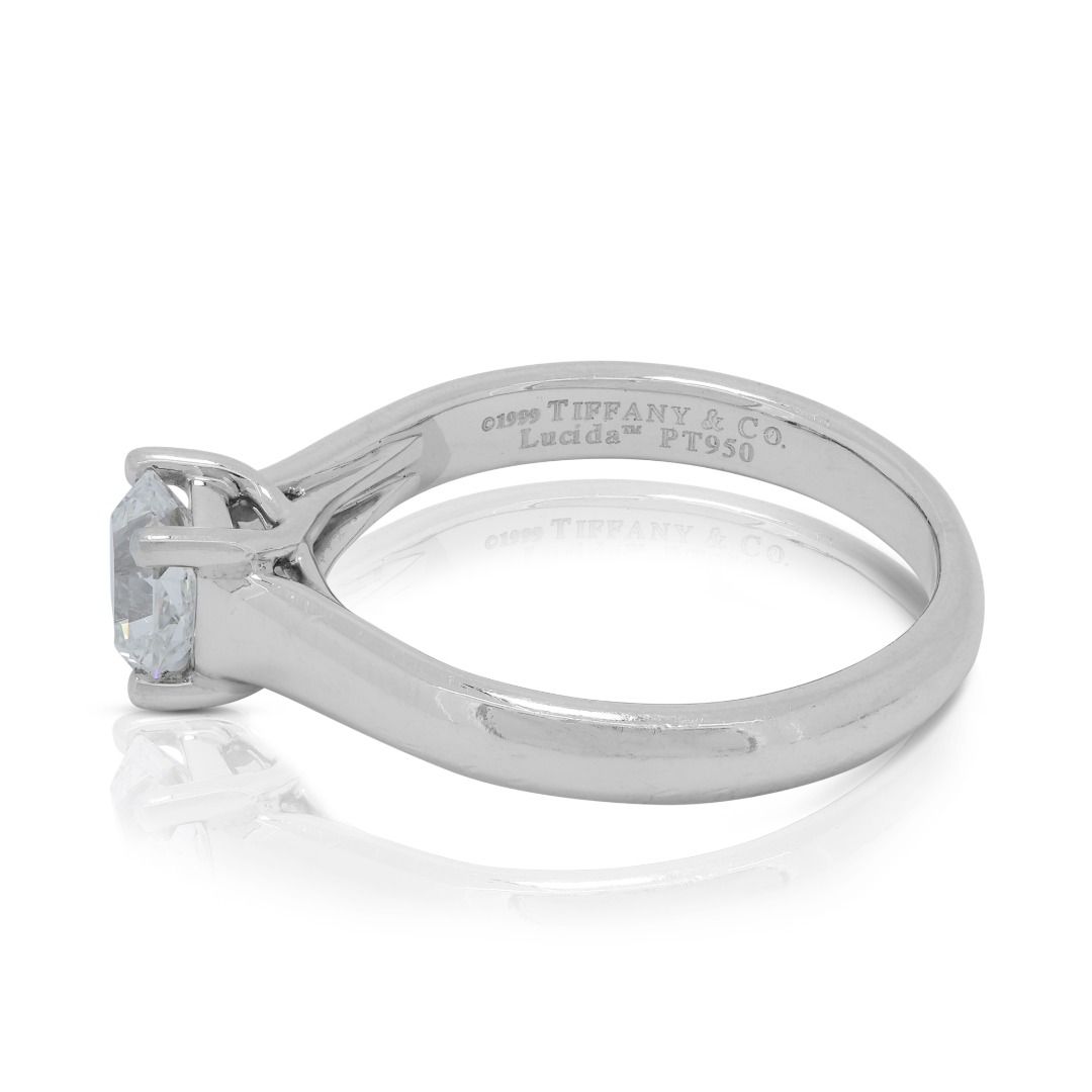 Stunning 0.52ct Natural Diamond Solitaire Ring in Platinum by Tiffany & Co. with Certificate