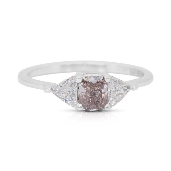 Stunning 0.78ct Diamonds 3-Stone Ring in 18k White Gold - GIA Certified
