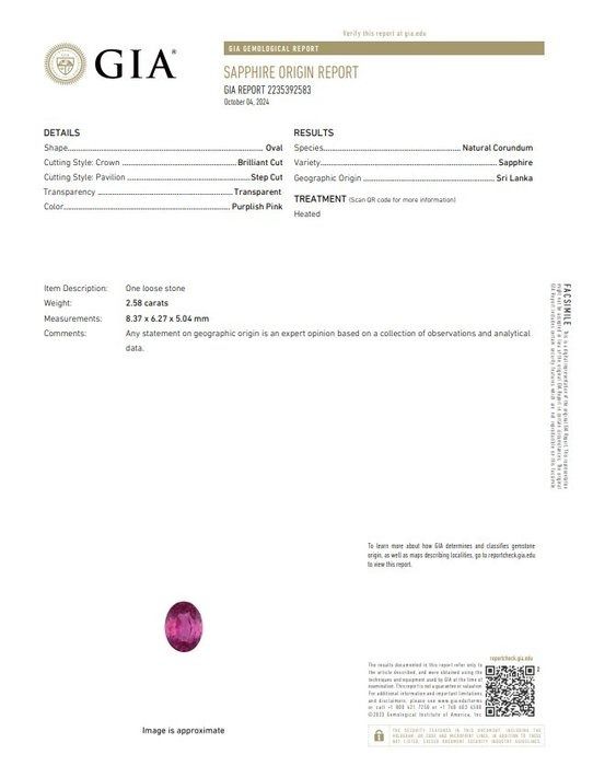 Stunning 3.18ct Sapphire and Diamonds Cluster Ring in 18k White Gold - GIA Certified