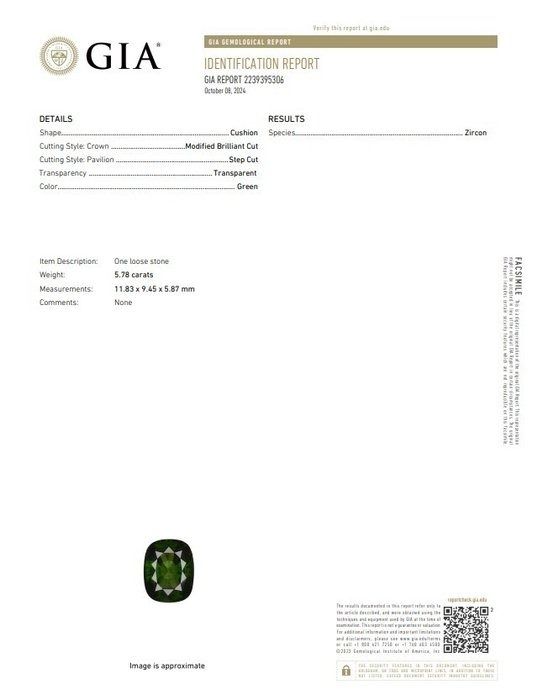 Stunning 6.23ct Zircon and Diamonds Cocktail Ring in 14k Yellow Gold - GIA Certified