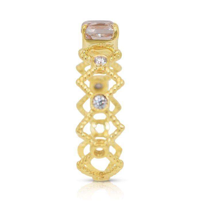 Geometrical 1.01ct Diamonds 5-Stone Ring in 18k Yellow Gold - IGI Certificate