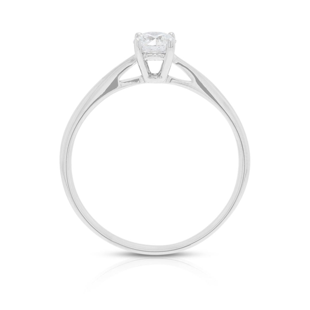 Timeless 0.31ct Diamond Solitaire Ring in 18K White Gold