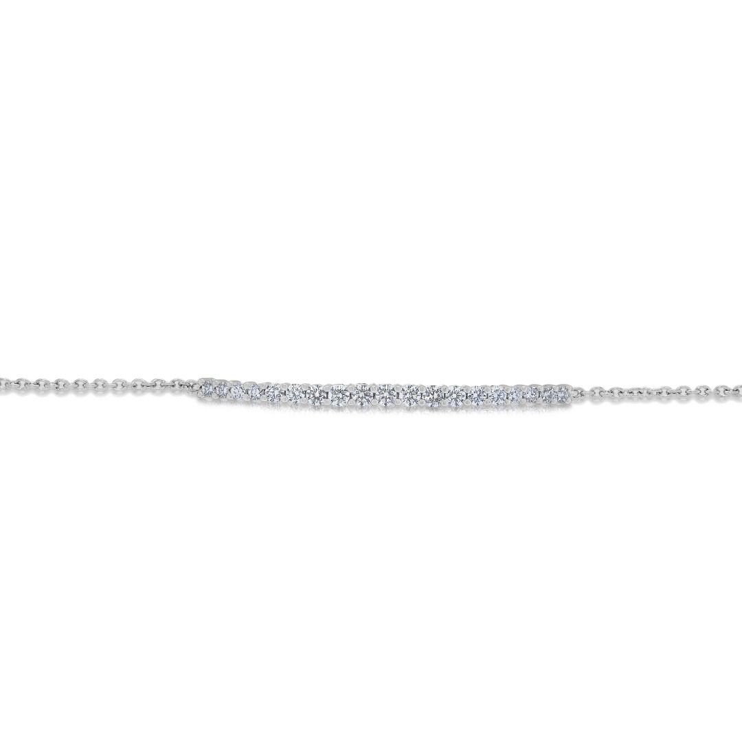 Timeless 0.57ct Diamond Line Bracelet in 18K White Gold