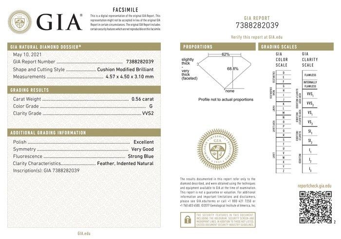 Timeless 0.67ct Diamonds Necklace with Halo Cushion Pendant in 18k White Gold - GIA Certified